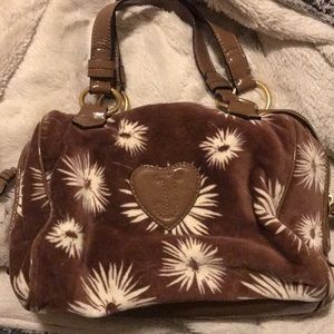 Juicy couture brown and white purse